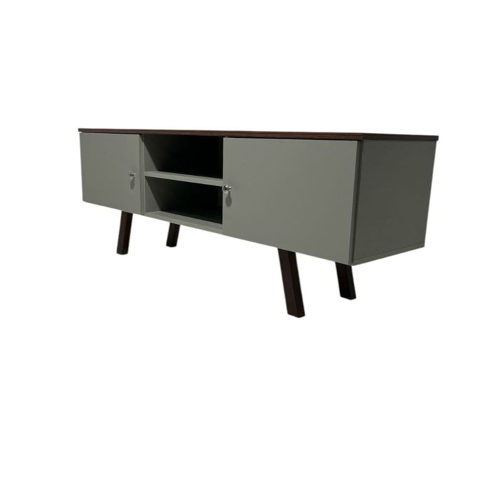 Rack Em MDF Com Nicho e Duas Portas