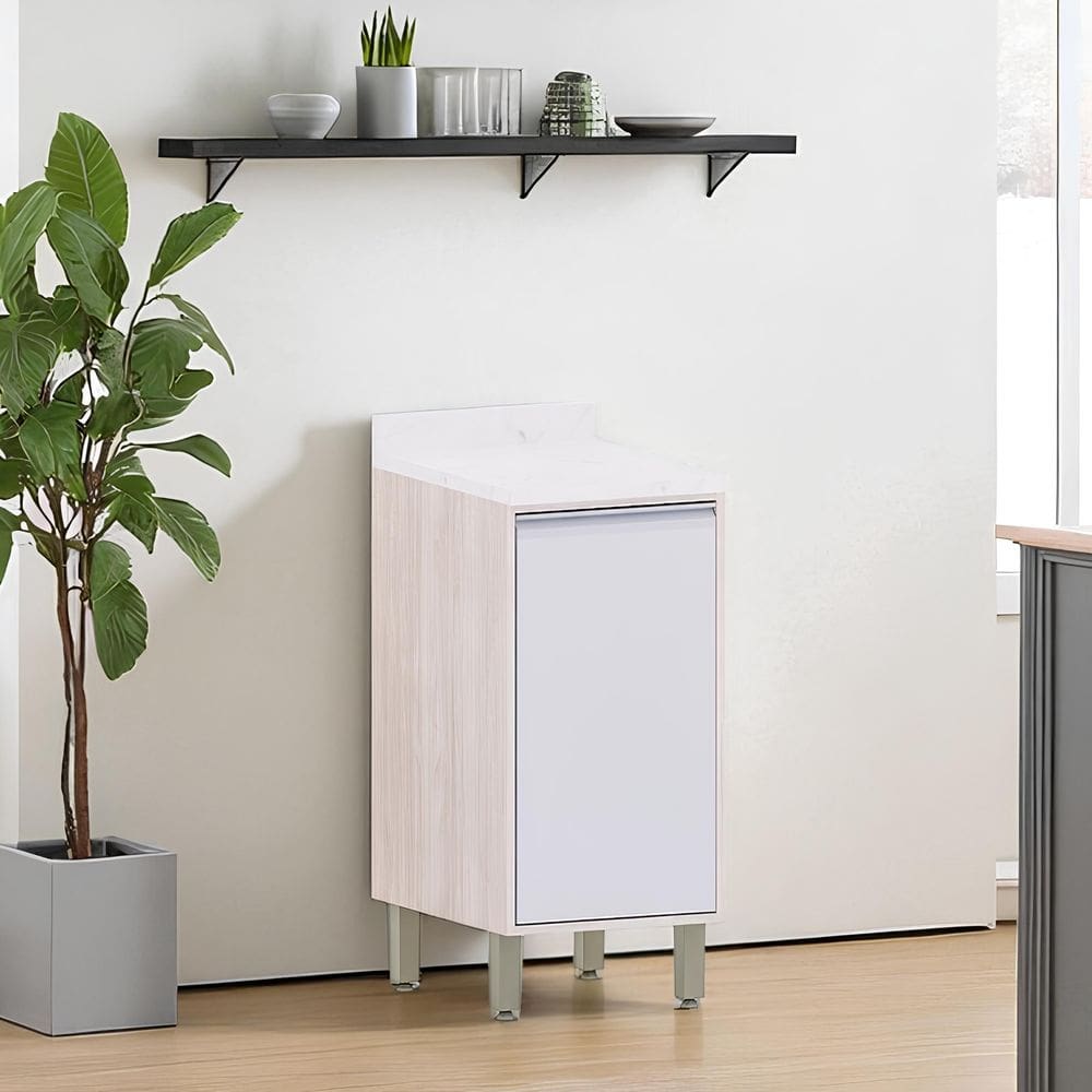 Balcão Organizador Cozinha 40cm 1 Porta e 1 Prateleira