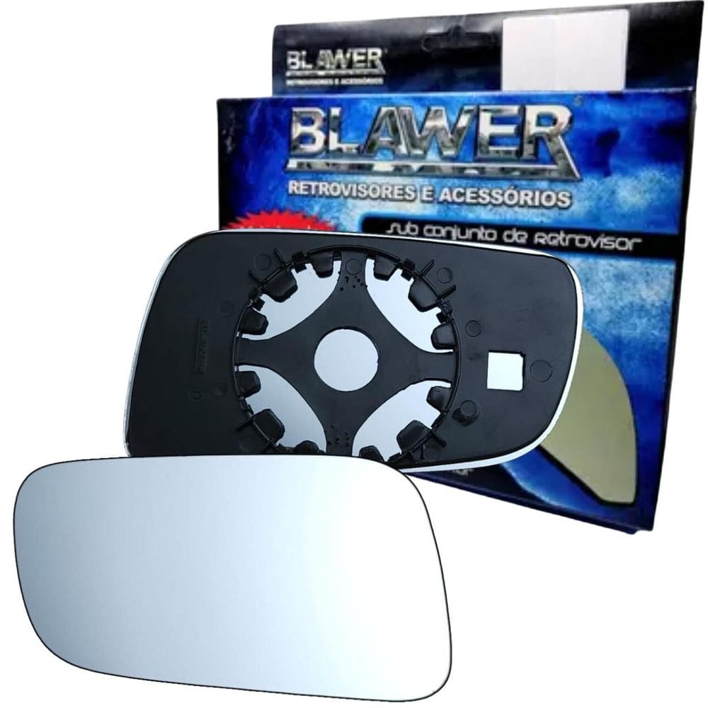 97008 - Vidro Espelho Retrovisor Lado Direito Com Base Gol Saveiro Parati G3 2000 a 2004 - Blawer