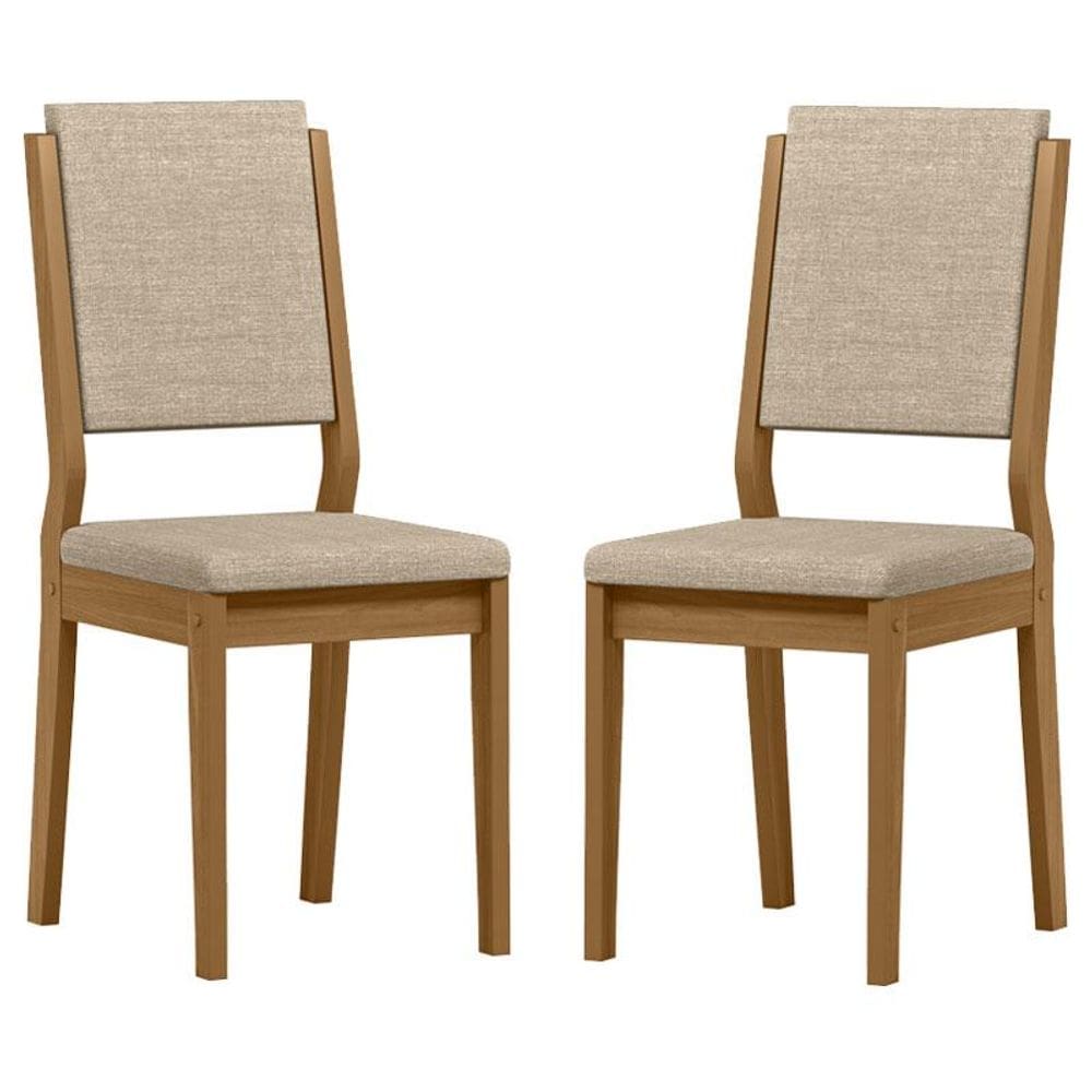 Cadeira para Mesa de Jantar Carol Kit 2 peças Ype Linho Areia – New Ceval