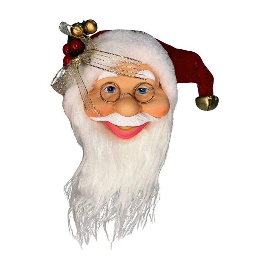 Enfeite Decorativo Cabeça Papai Noel 50Cm - Magizi