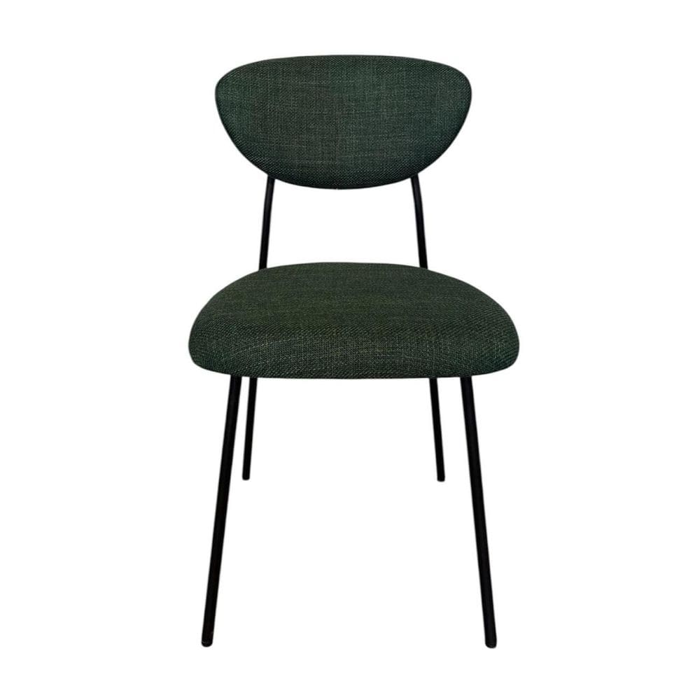 Cadeira Jantar Iza em Aço Carbono Preto Fosco Epóxi - Exclusiva