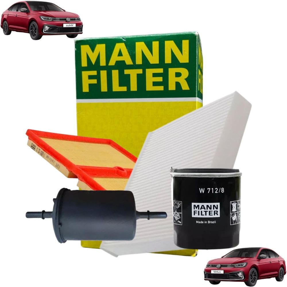 Sp 1 1064-4 - Kit Revisão: Filtro Ar, Cabine, Combustível, Óleo - Polo 2017 A 2022 / Virtus 2017 A 2022 - Mann Filter