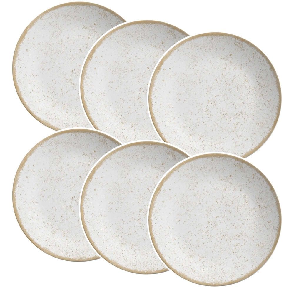 Conjunto de 6 Pratos Raso de Cerâmica Coup Organic 29cm - Alleanza