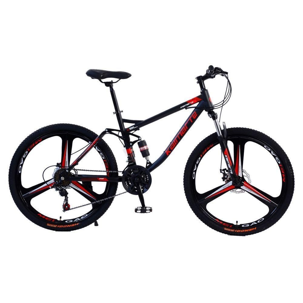 Bicicleta Aro 26 Terra Viva 21 Marchas Aço Carbono Bike Roda Liga Magnésio Preta Vermelha Wct Fitness