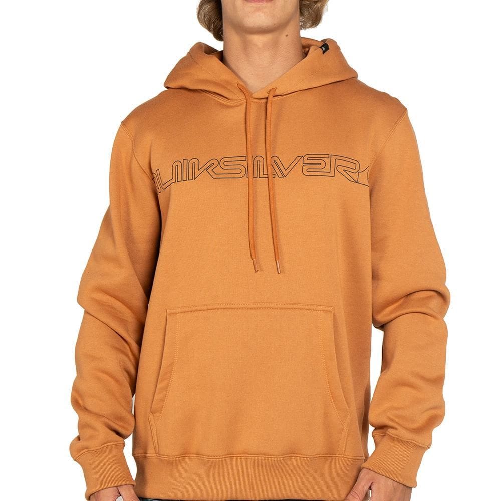 Moletom Quiksilver Canguru Word Block W25 Masculino Mostarda