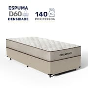 Cama Box com Colchão de Espuma D60 Ortobom Force Dream Solteiro 88cm
