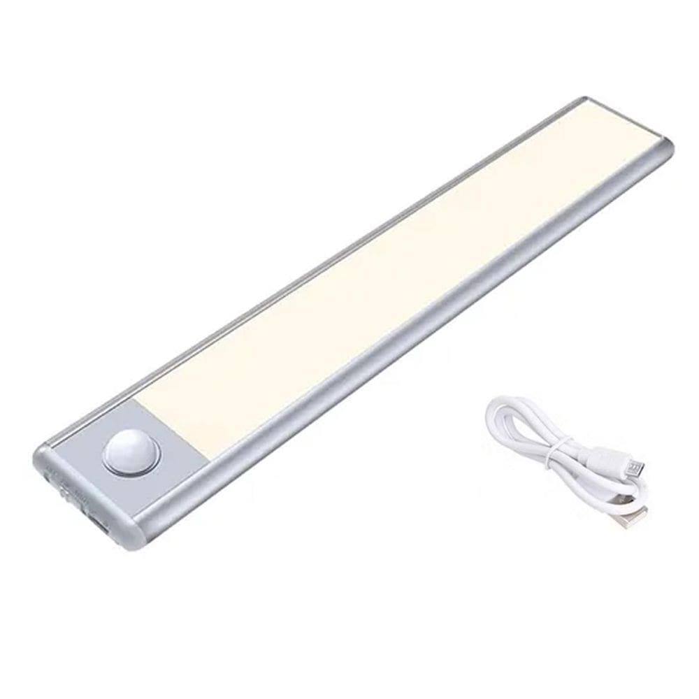 Luminaria LED 3 Tons Sensor de Movimento Presença 3 Modos Bateria Recarregavel Iluminaçao Armario Closet Sala Quarto