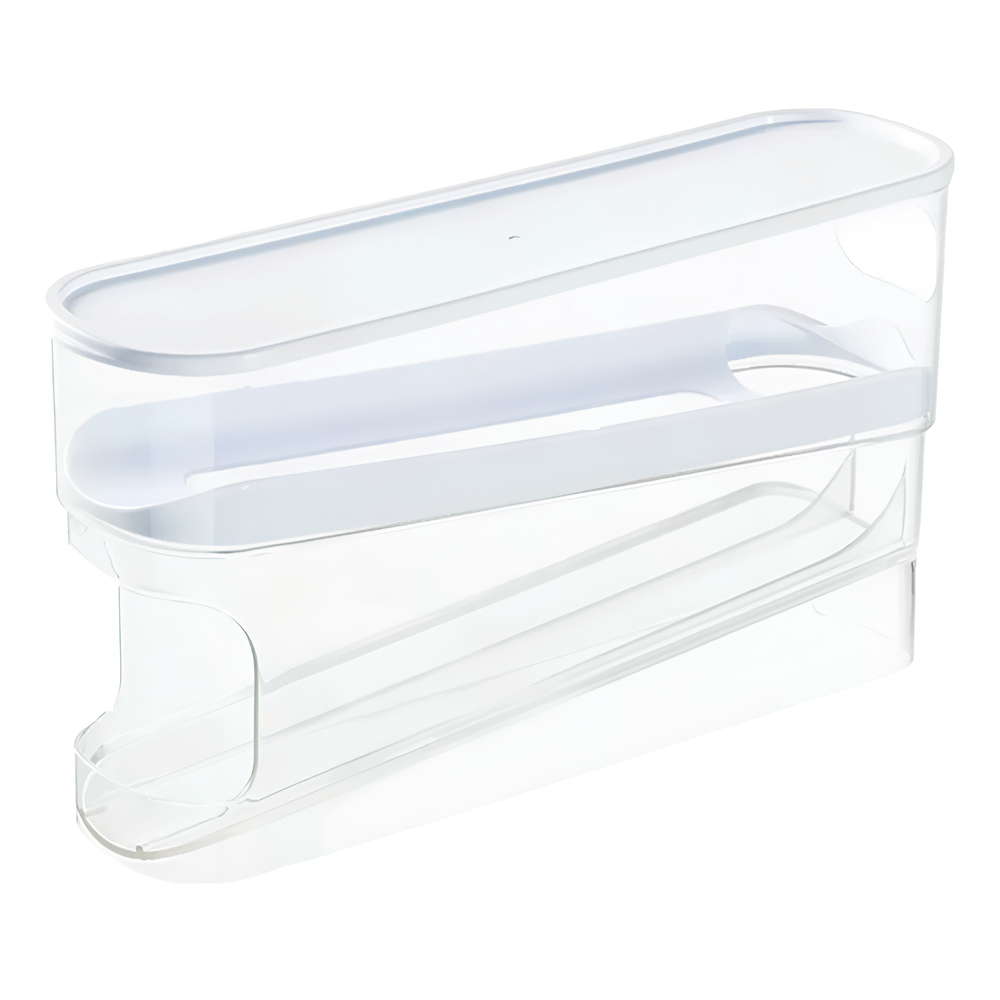 Organizador De Ovos Duplo Deslizante Empilhável De Geladeira