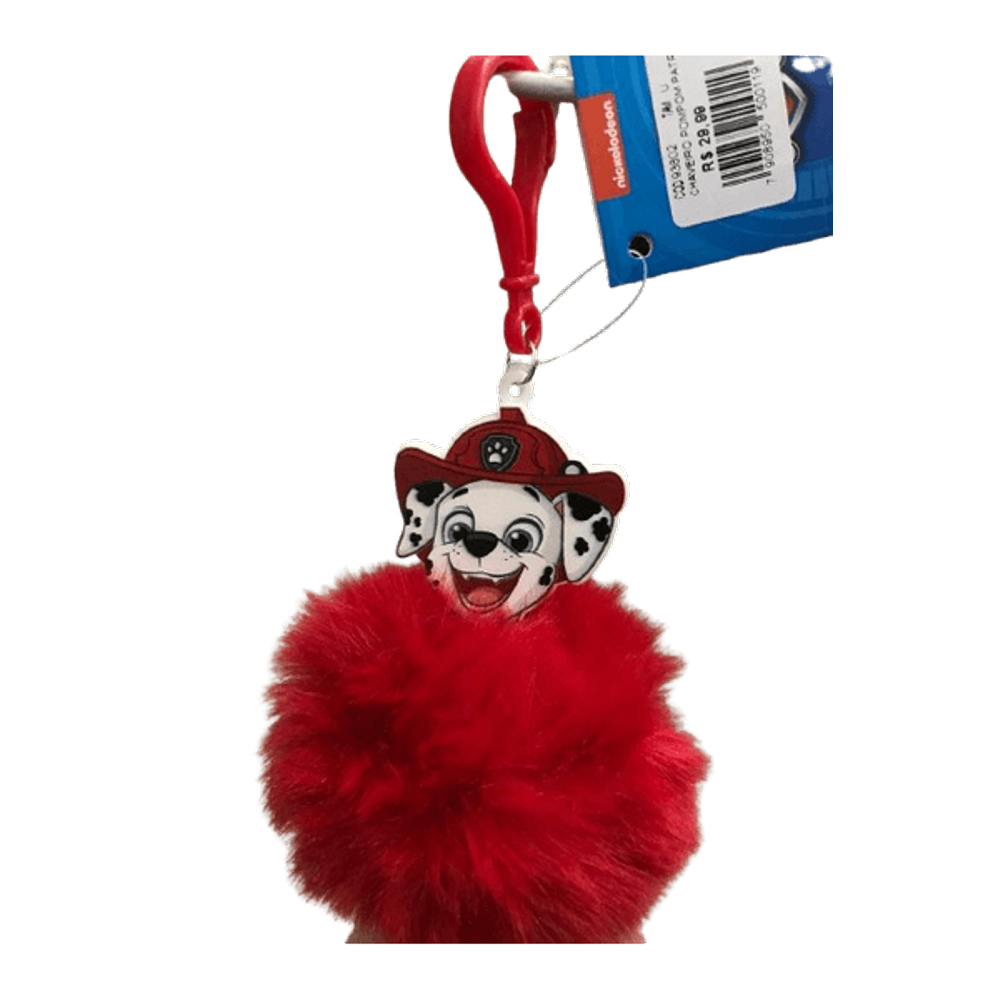 Chaveiro Pompom Patrulha Canina - Marshall TOYNG
