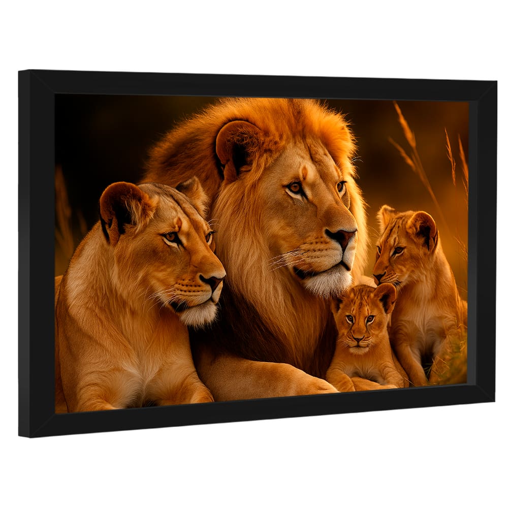Quadro Decorativo Família Celestial de Leões