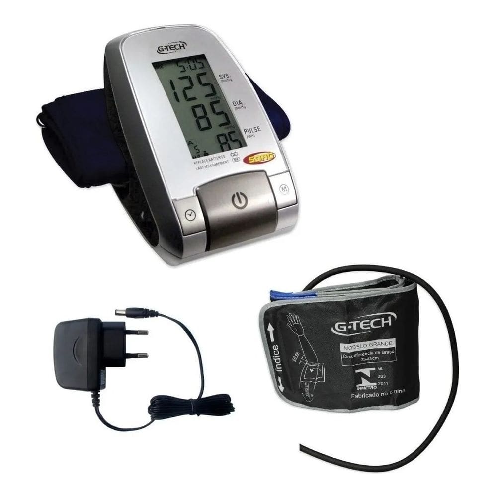 Aparelho Medidor De Pressão Arterial De Braço Automatico Eletrico - Braçadeira Grande MA100 G-tech