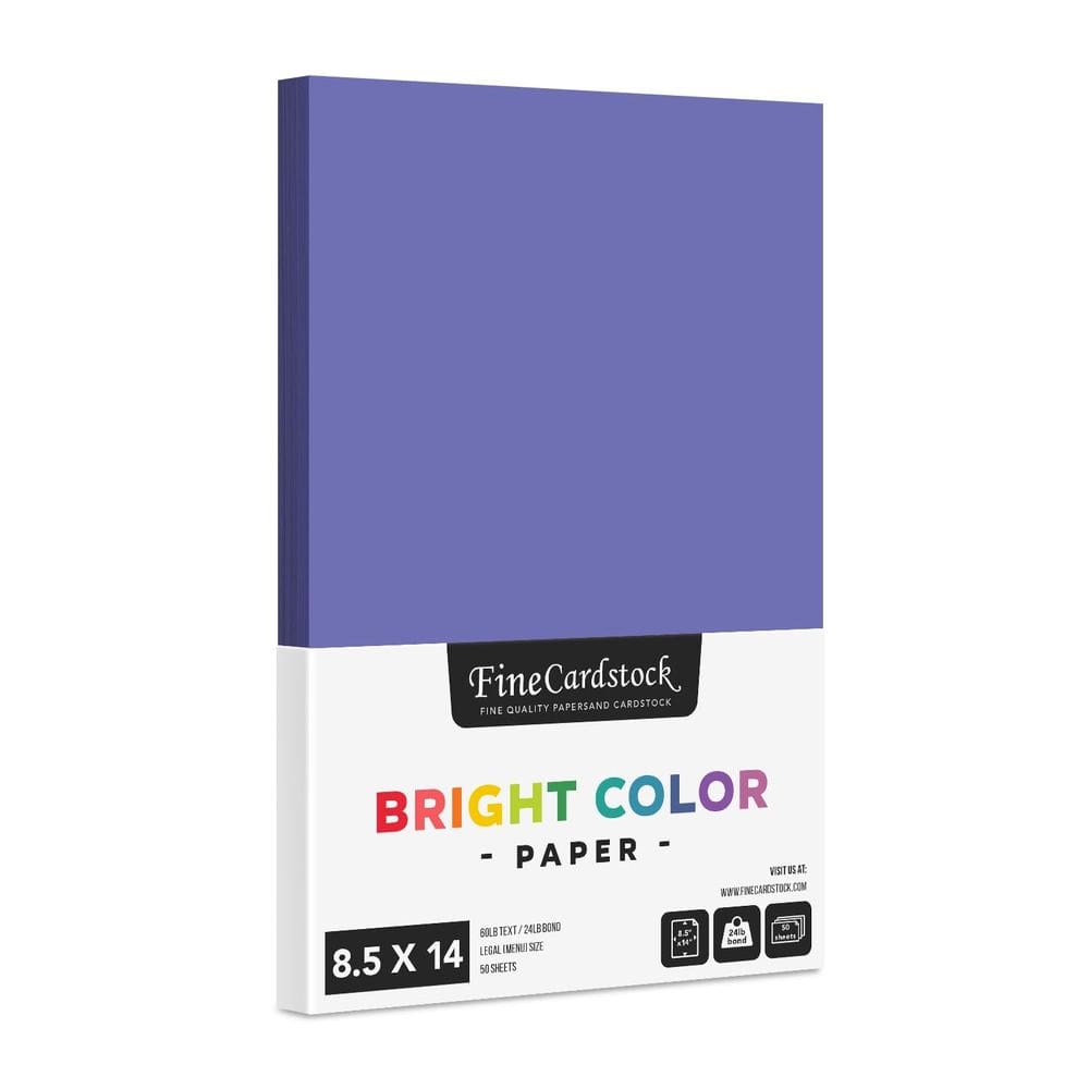 Papel colorido ultra uva brilhante — ótimo para artes e ofícios, material escolar e scrapbooking — Papel de texto encadernado de 24 lb/60 libras para