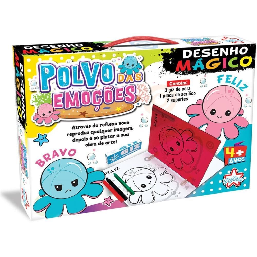 Brinquedo Educativo Desenho Mágico Polvo Emoções - Big Star