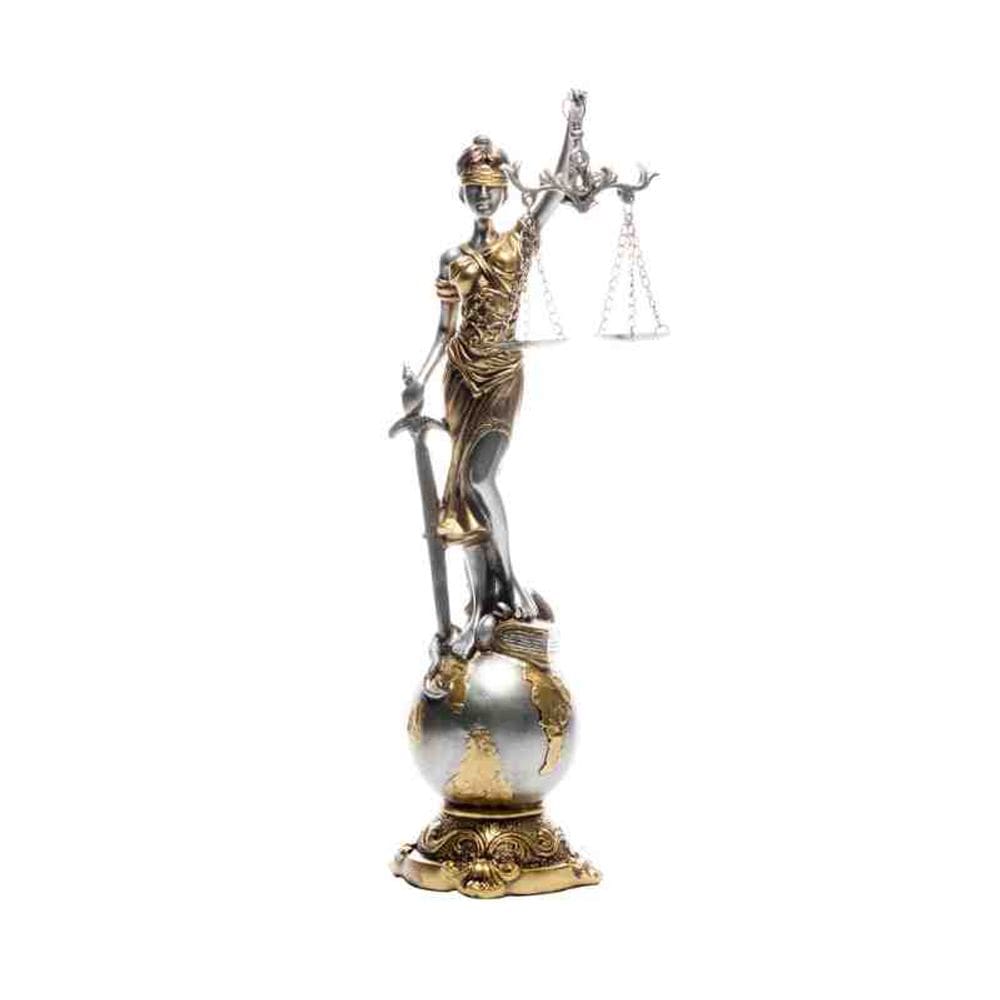 Figura Decorativa Dama da Justiça de Resina Wolff