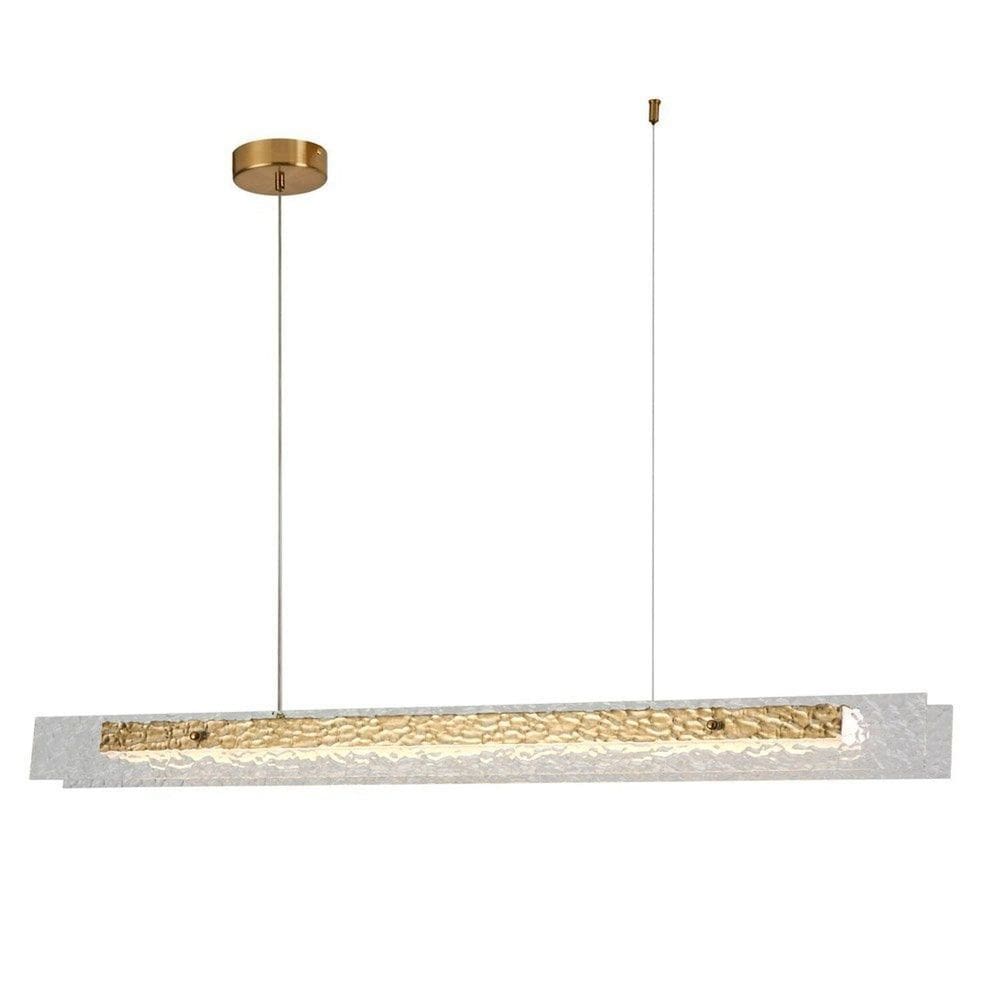 Pendente Macchiato Transparente Dourado 1xled 20w Transparente