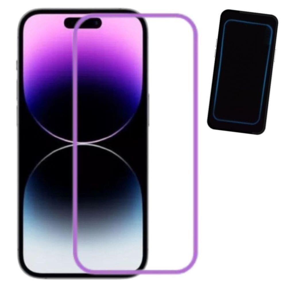 Película de Vidro 3D Neon Fluorescente para 1Ph0ne 14 Pro