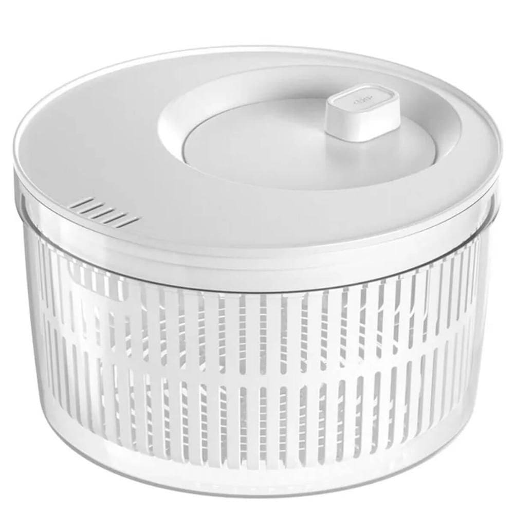 Secador de Saladas Legumes Centrifuga com Escorredor 5,5l Branco Ou Clear Fresh