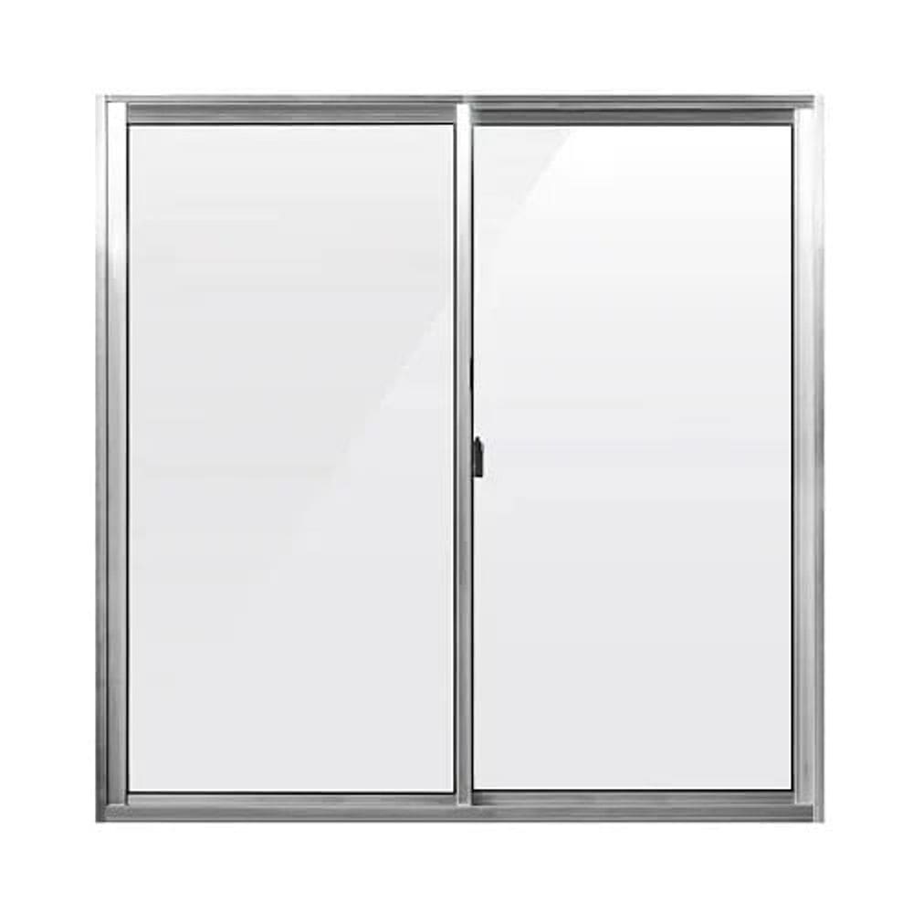 Janela Aluminio Correr Natural Vidro Liso 1,20X1,00M 2FLS