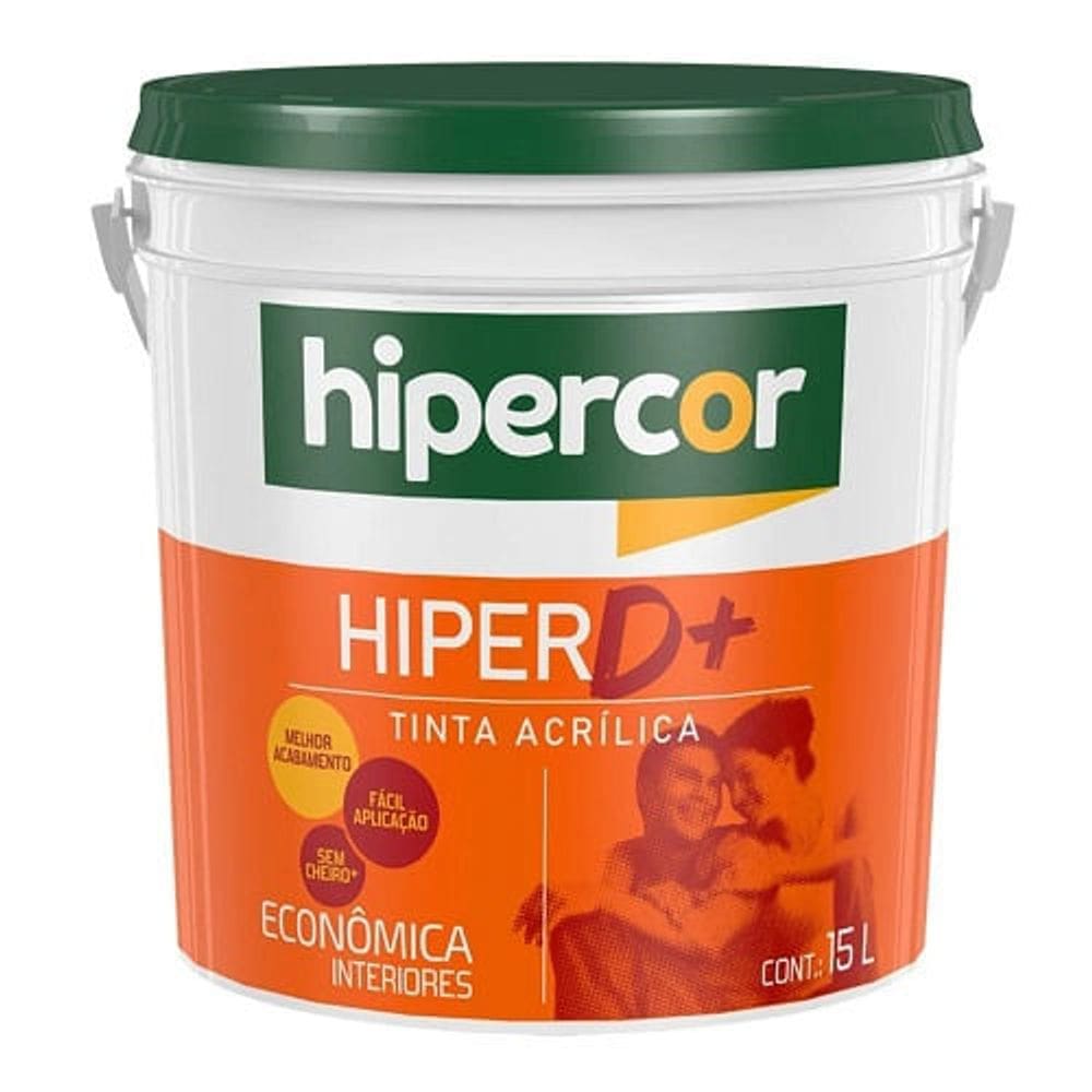 Tinta Acrilica Hiperlar Hipercor Branco Neve 15L