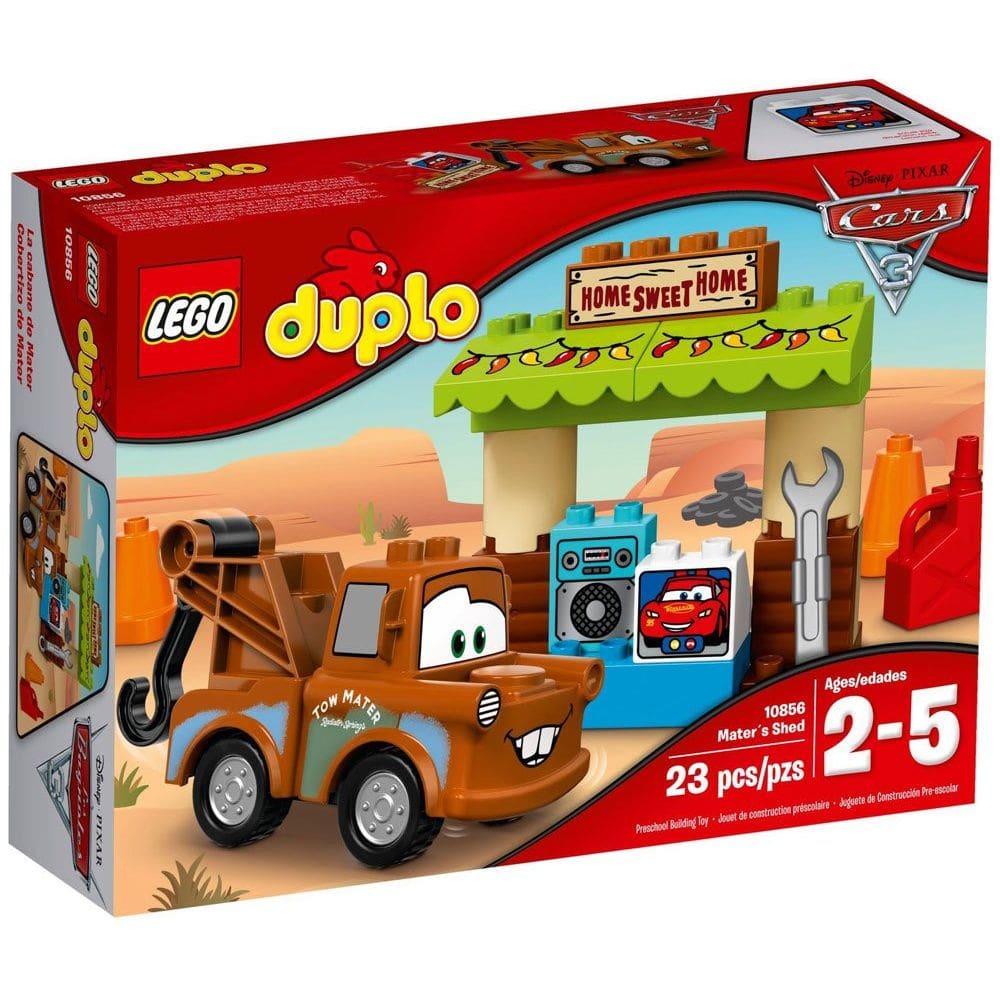 Galpão de brinquedo LEGO Duplo Mater 10856 com caminhão de reboque Mater