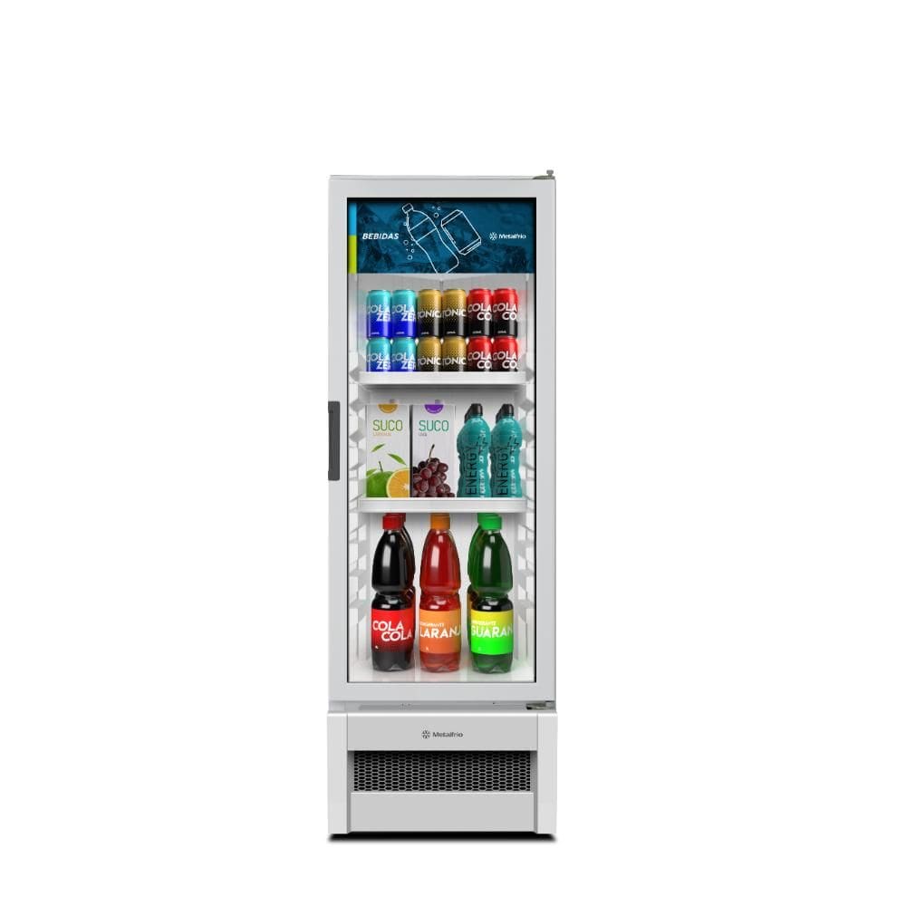 Refrigerador Expositor Vertical Metalfrio 256 Litros com Porta de Vidro e Frost Free 220V - VB25RB
