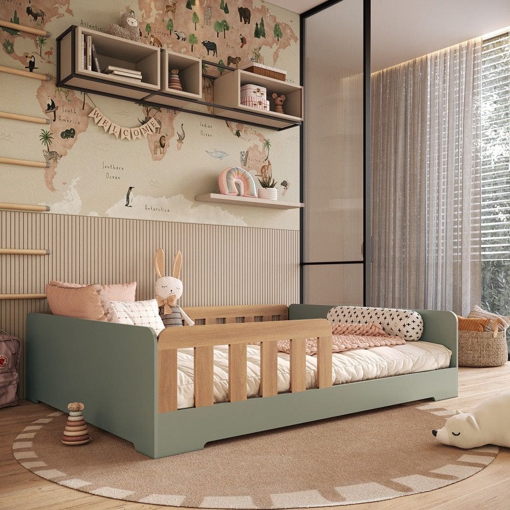 Cama Infantil Montessoriana Casal em MDF Tony Mobikasa