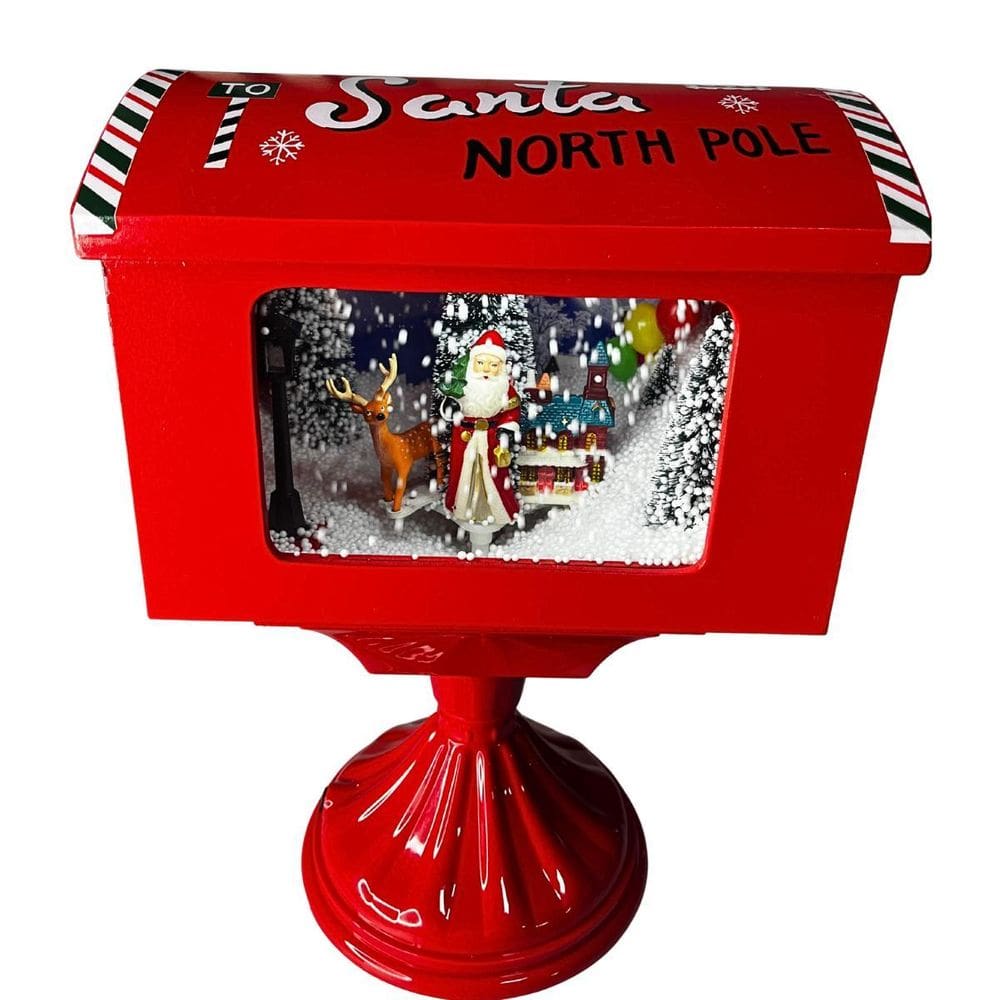 Mini Caixa Postal De Natal Com Som Luminoso Wincy