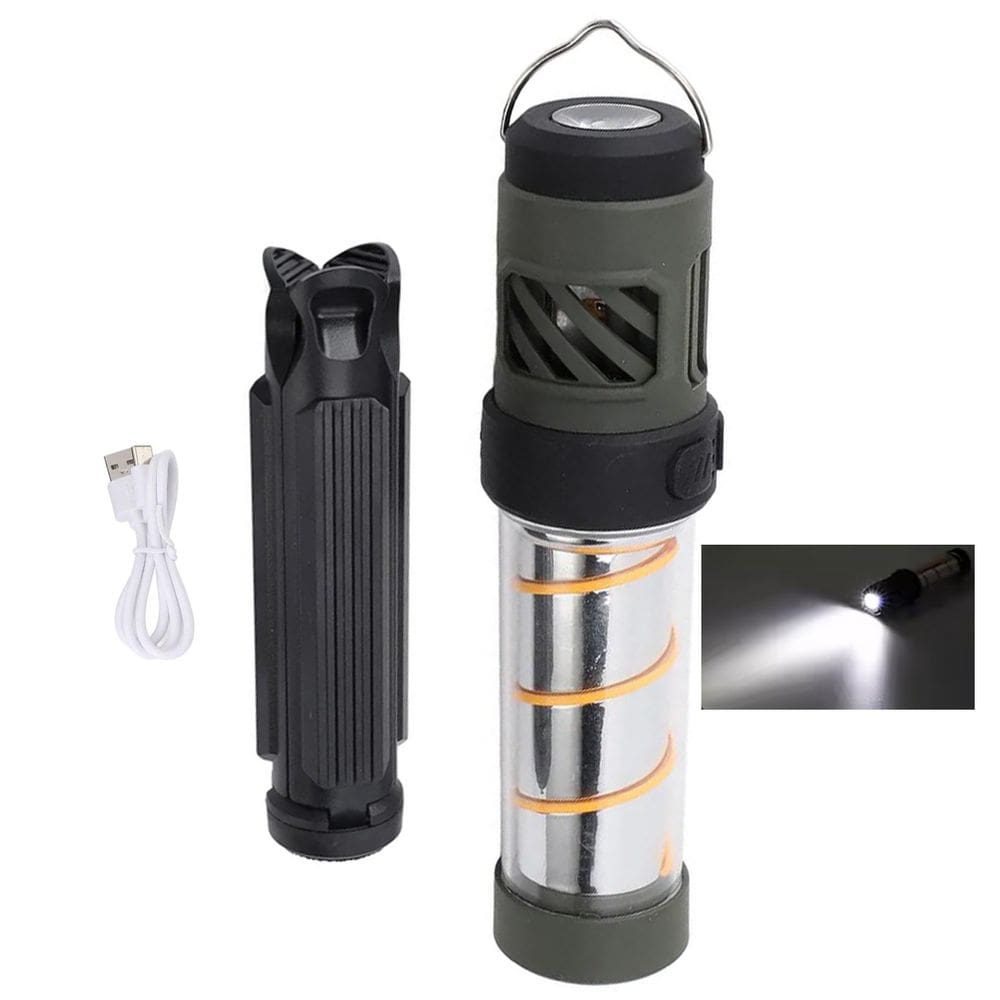 Lampada Repelente Afasta Mosquito Insto Lanterna LED USB Bateria Recagerravel Tripe Lazer Acampamento Pesca Ar Livre Segurança