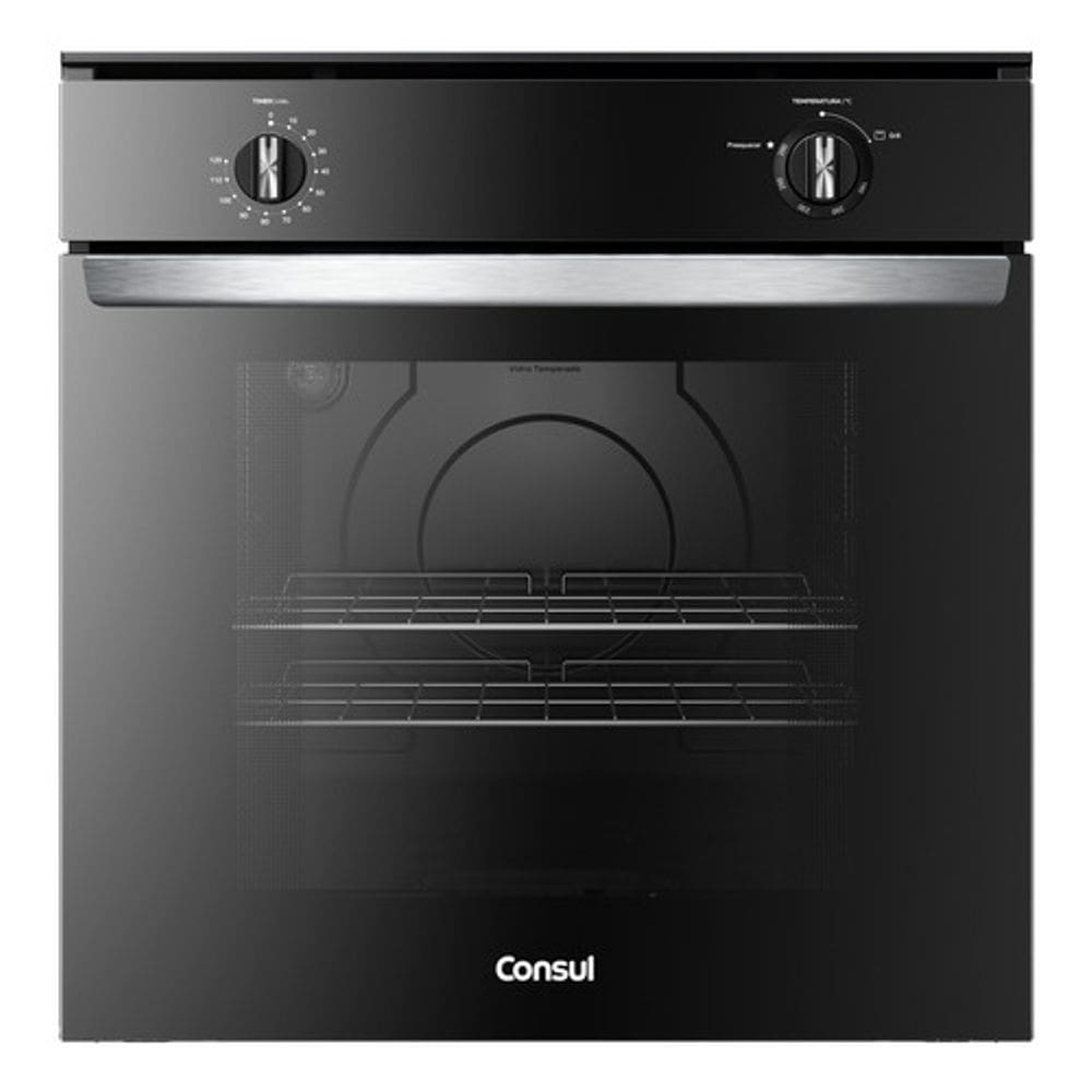 Forno A Gas De Embutir 84l Black 220v 62x60x58cm - Consul