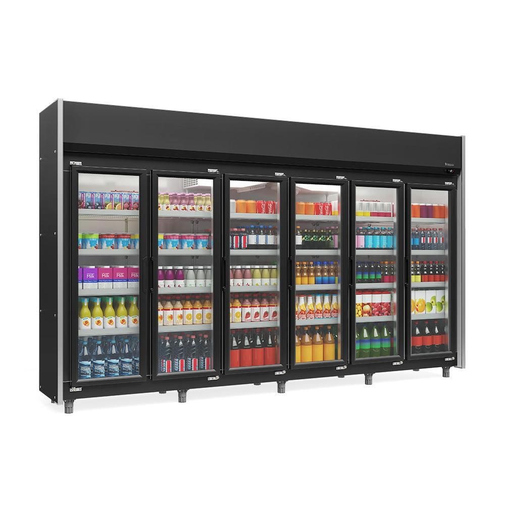 Refrigerador Expositor Vertical 2340 Litros Preto 220V Gelopar GEAS-6P