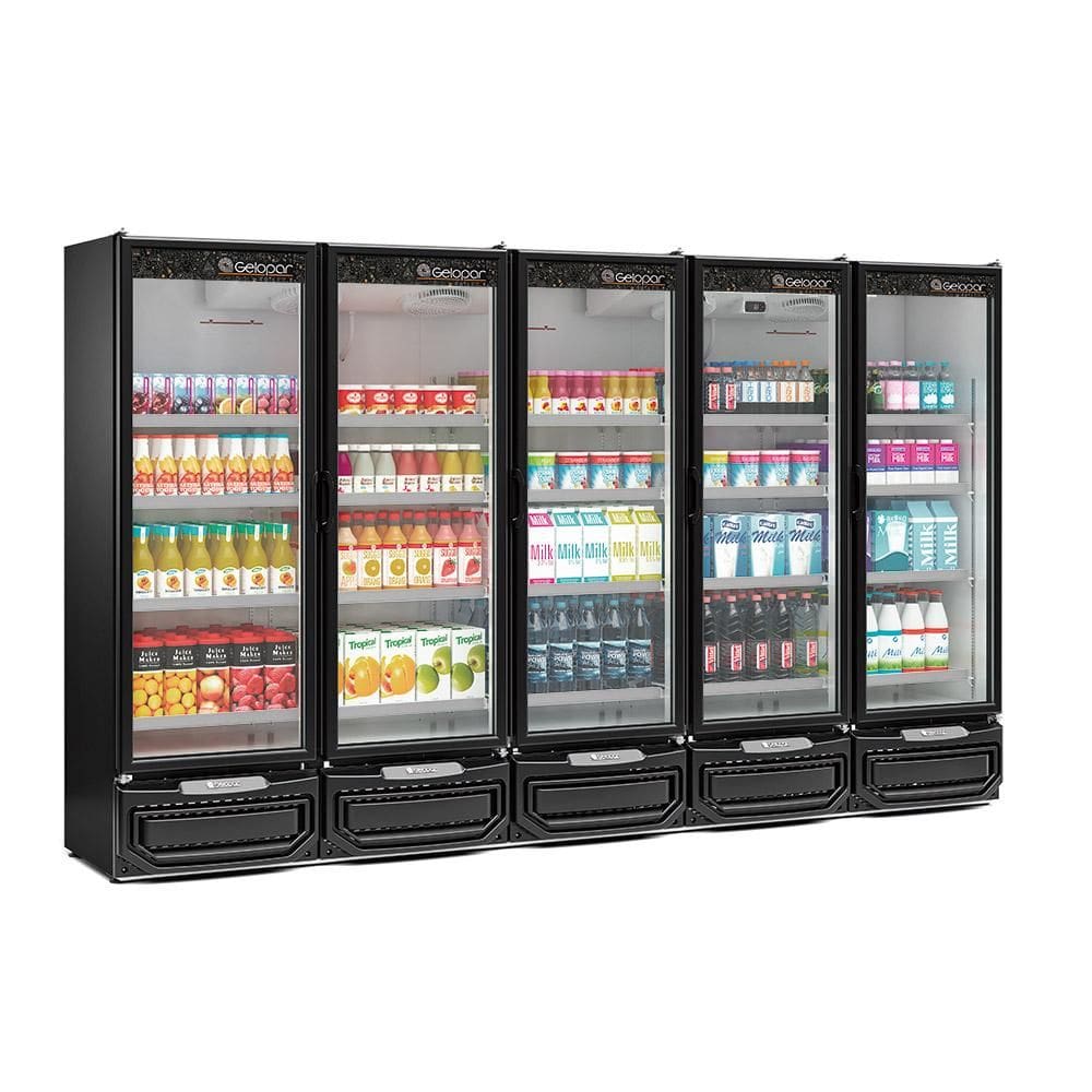 Refrigerador Expositor Vertical 2500 Litros Preto 127V Gelopar GCVR-2500