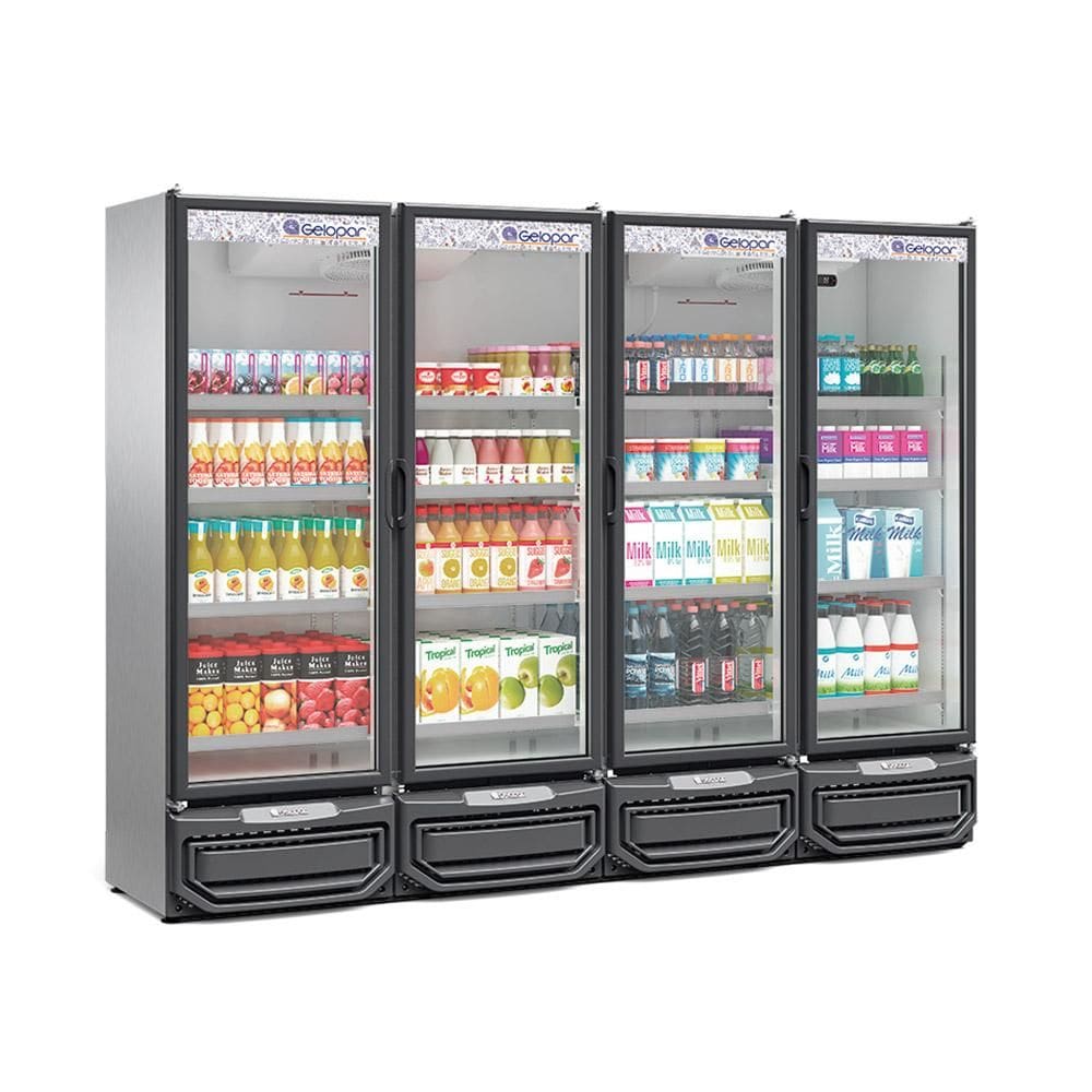 Refrigerador Expositor Vertical 1950 Litros Inox 127V Gelopar GCVR-1950 TI