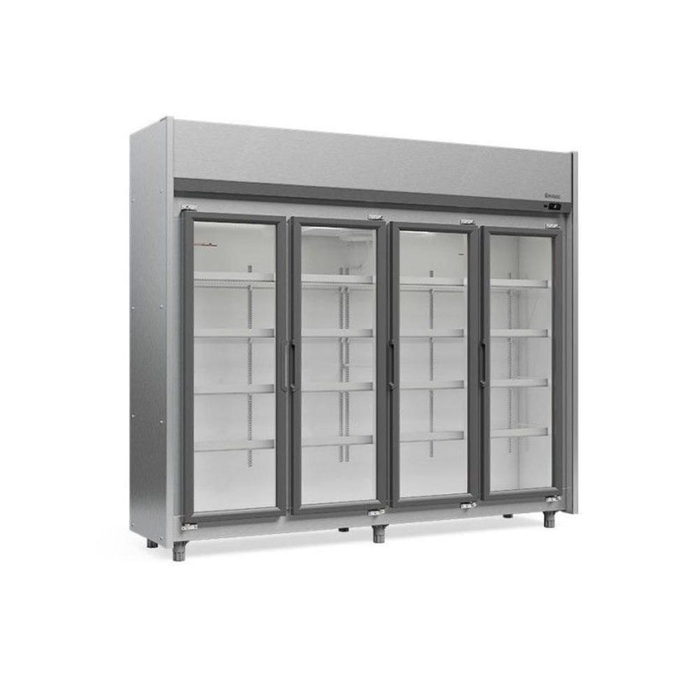 Refrigerador Expositor Vertical 1580 Litros Inox 127V Gelopar GEAS-4P