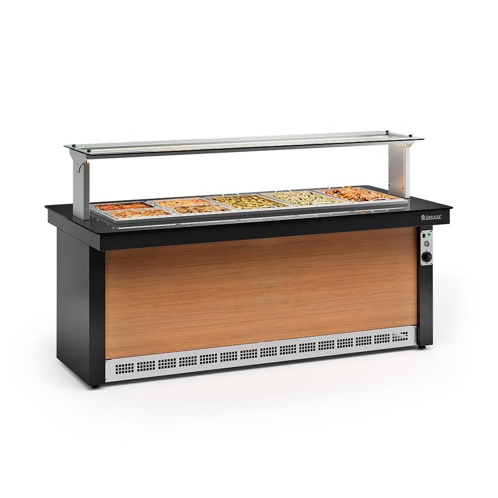 Buffet Térmico Gelopar 5 Cubas Preto 220V GBTA-200