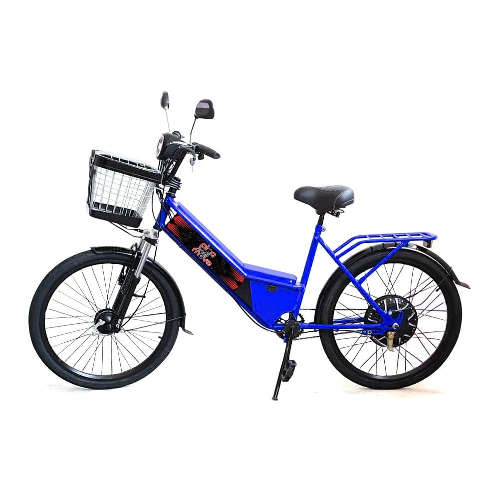 Bicicleta Elétrica - Aro 24 - New Street 800w - Azul - Plug and Move
