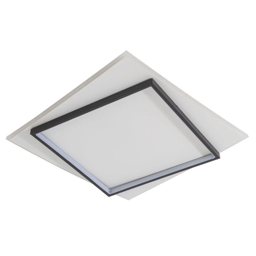 Luminária De Led Sobrepor Dois Quadrados 33W Bivolt 3 Em 1