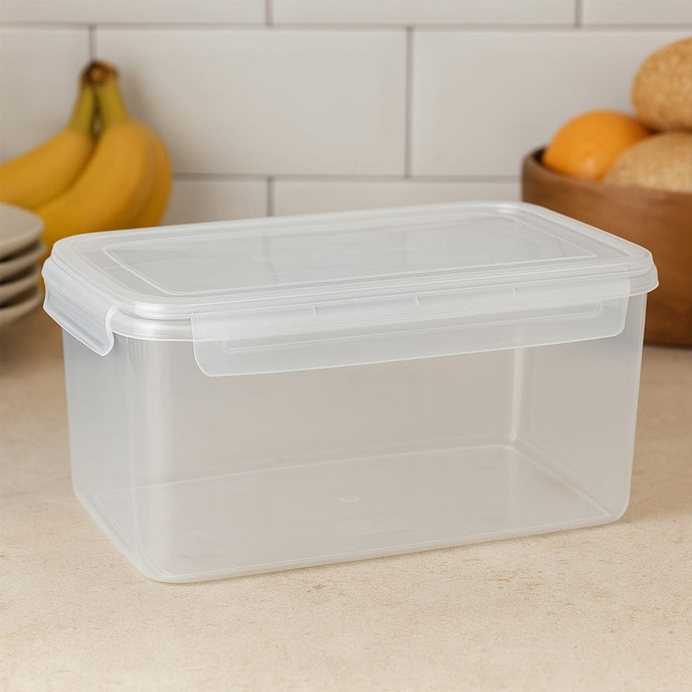 Potes Hermético 4,4 Litros Para Alimentos Para Arroz Ração Grãos Mantimentos Empilhável