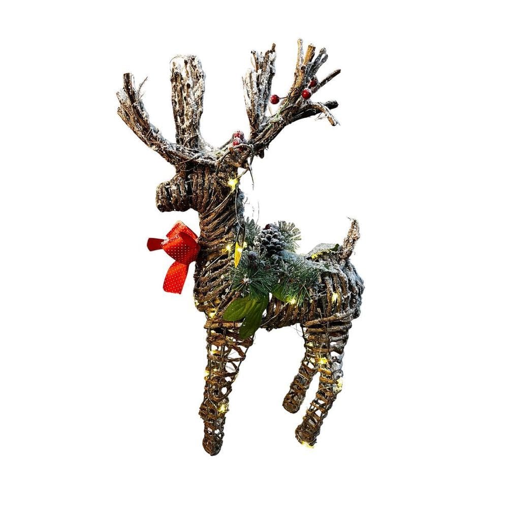Rena Natural Decorativa De Natal Com Luz 42Cm