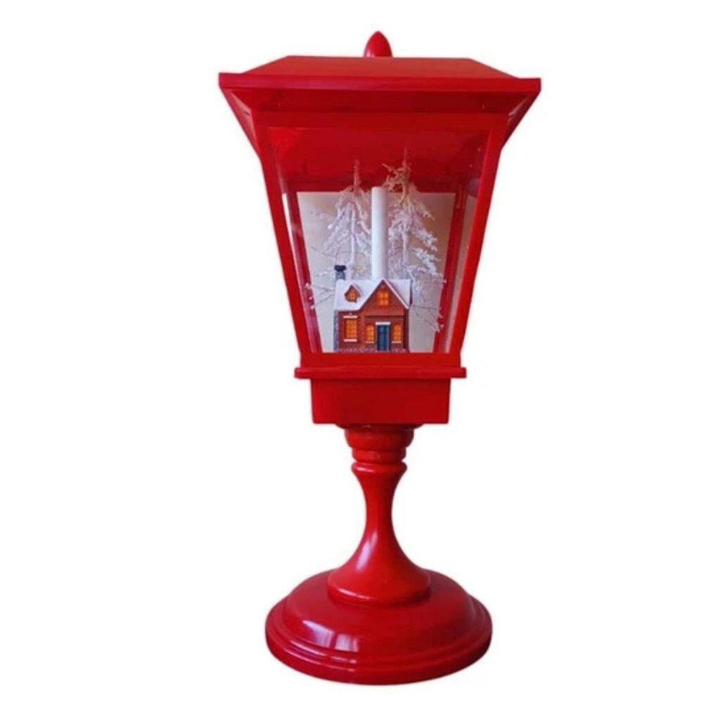 Mini Poste De Natal Com Som E Luz