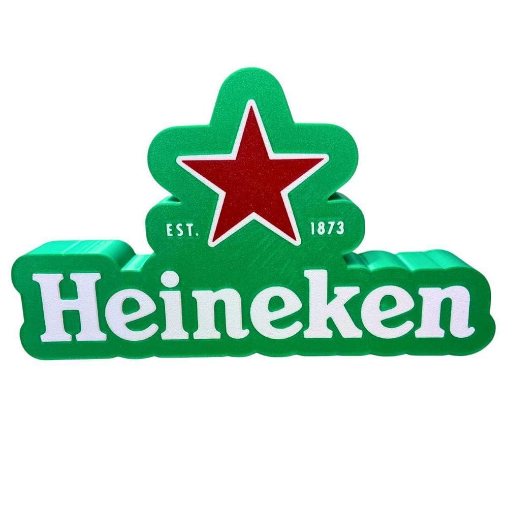 Luminária De Led Impressão 3D Heineken Decoração Mesa