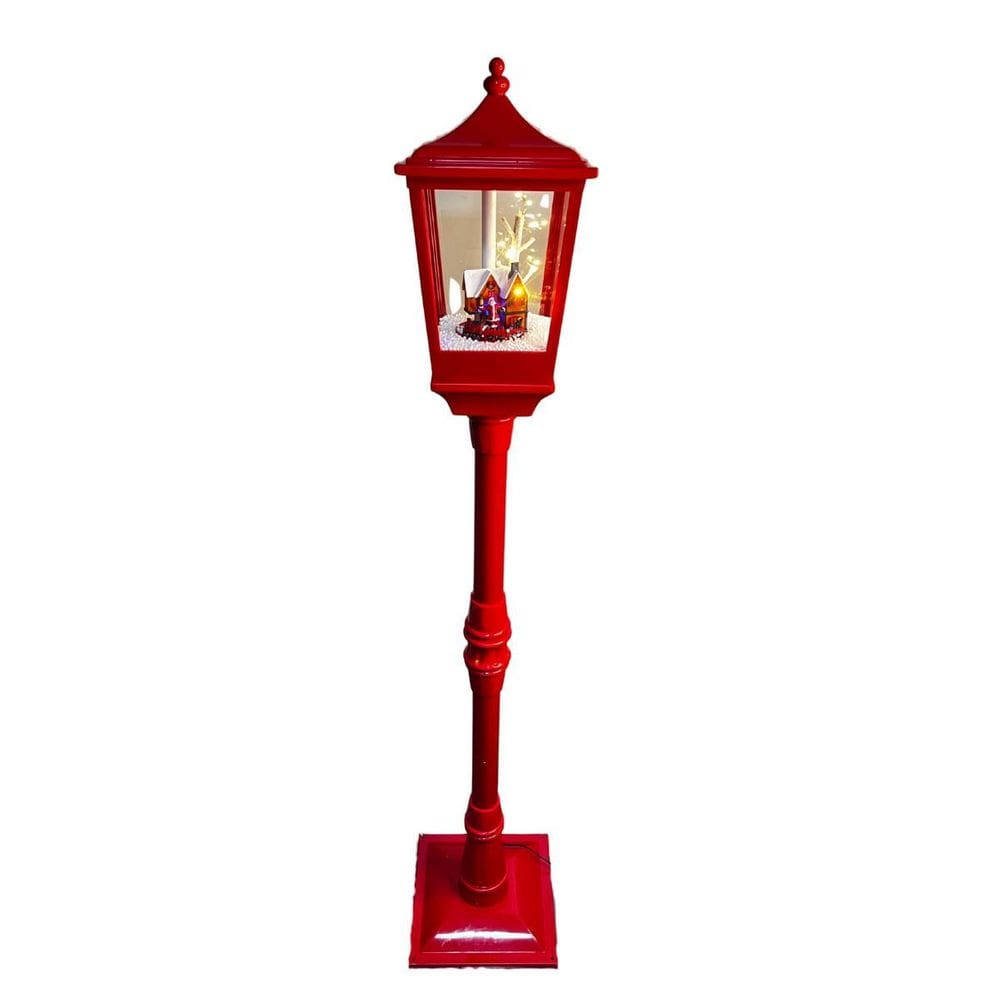 Enfeite De Natal Poste Musical Com Luzes 1.35Cm