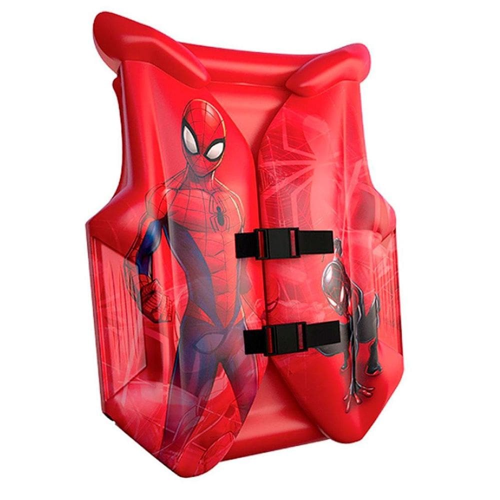 Colete Inflável 43cm com Cinto Spiderman Marvel - Tudo em Caixa