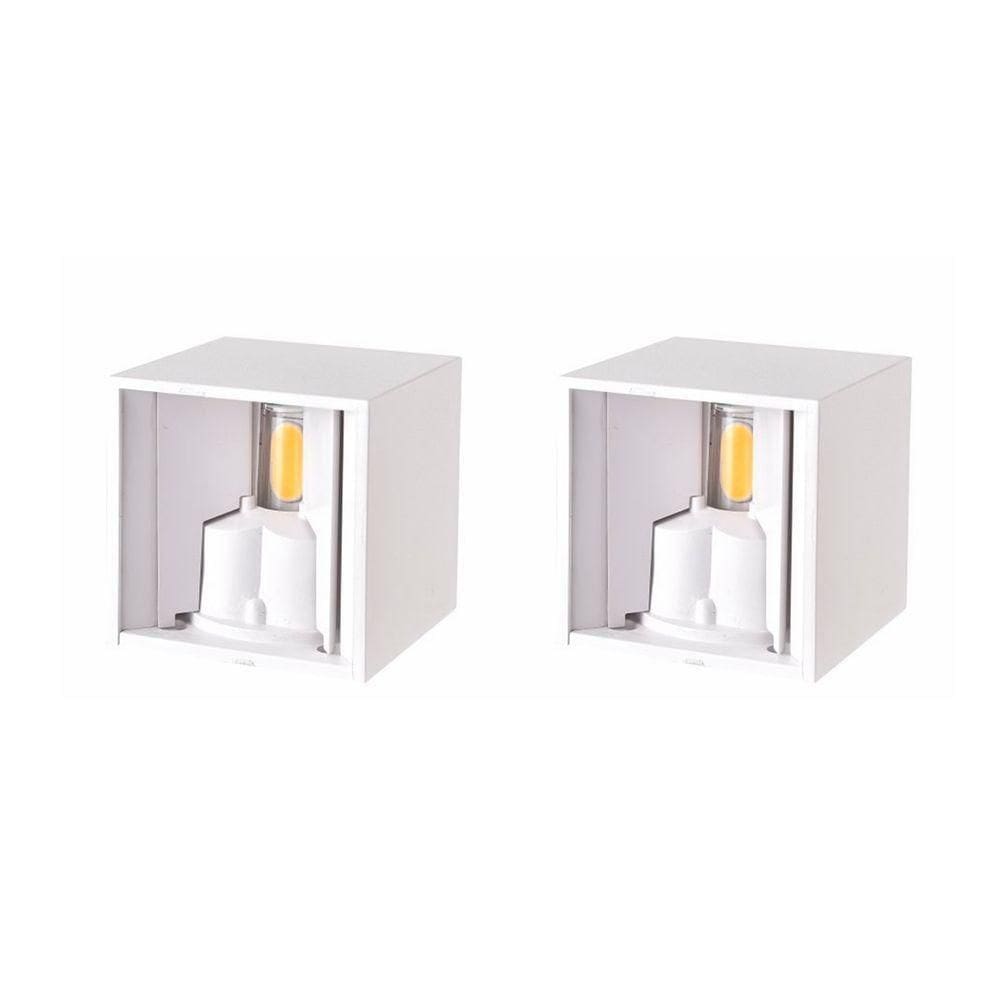 Arandela Mini Led 2w 3000k Facho Ajustável Branca - Areas Internas