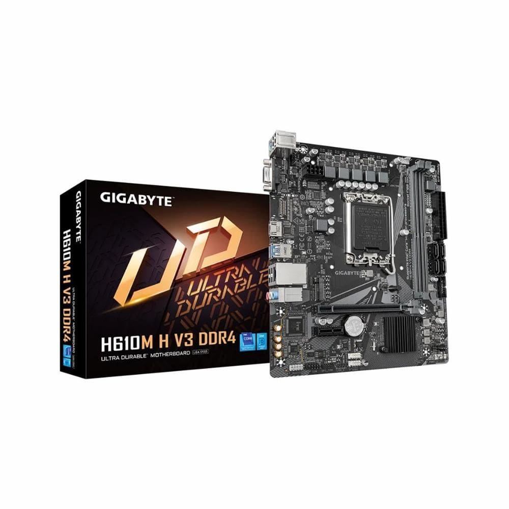 Placa-Mãe Gigabyte H610M-H V3, DDR4, LGA 1700, mATX