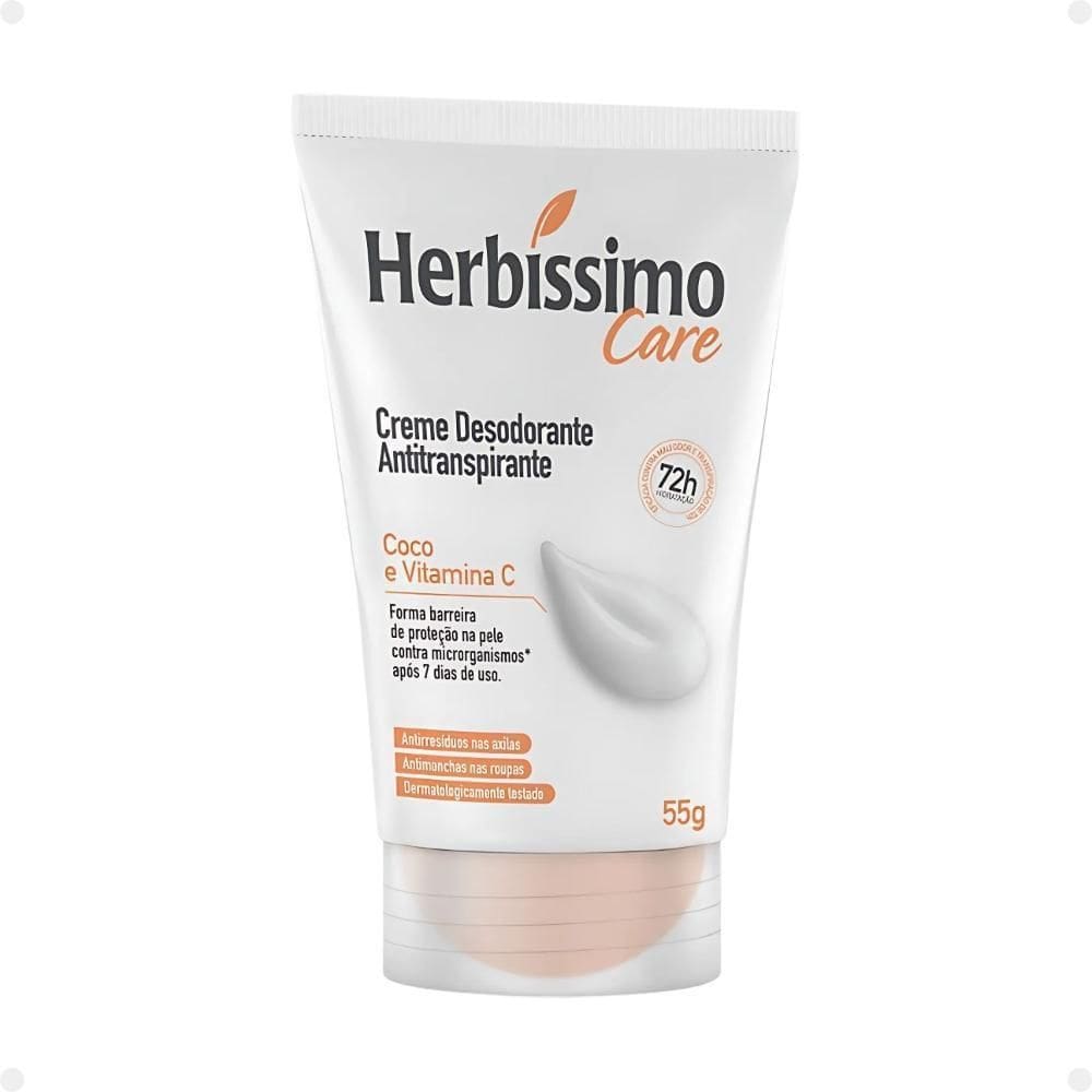 Creme Desodorante Herbíssimo Care Coco E Vitamina C 55G