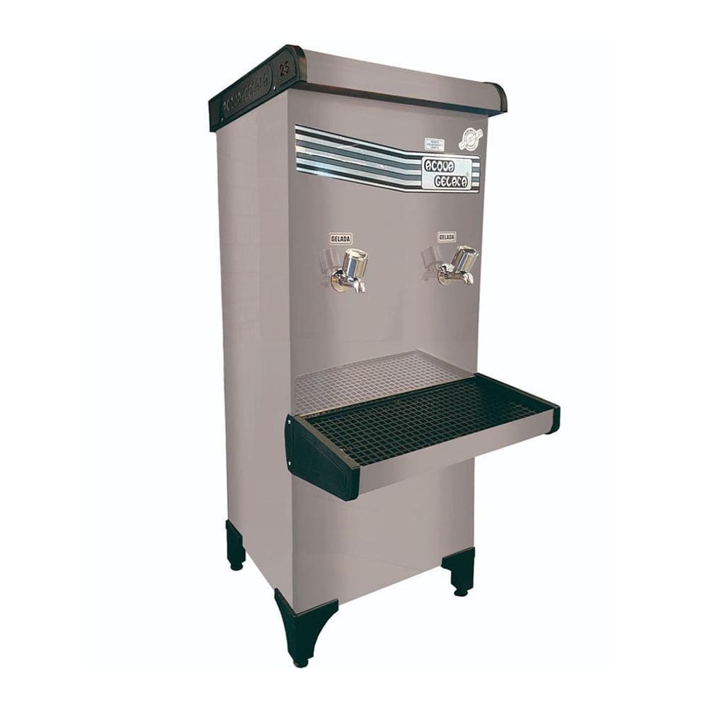 Bebedouro De Coluna Industrial 2 Torneiras 25 Litros Acqua Gelata PRE25 Inox 220v