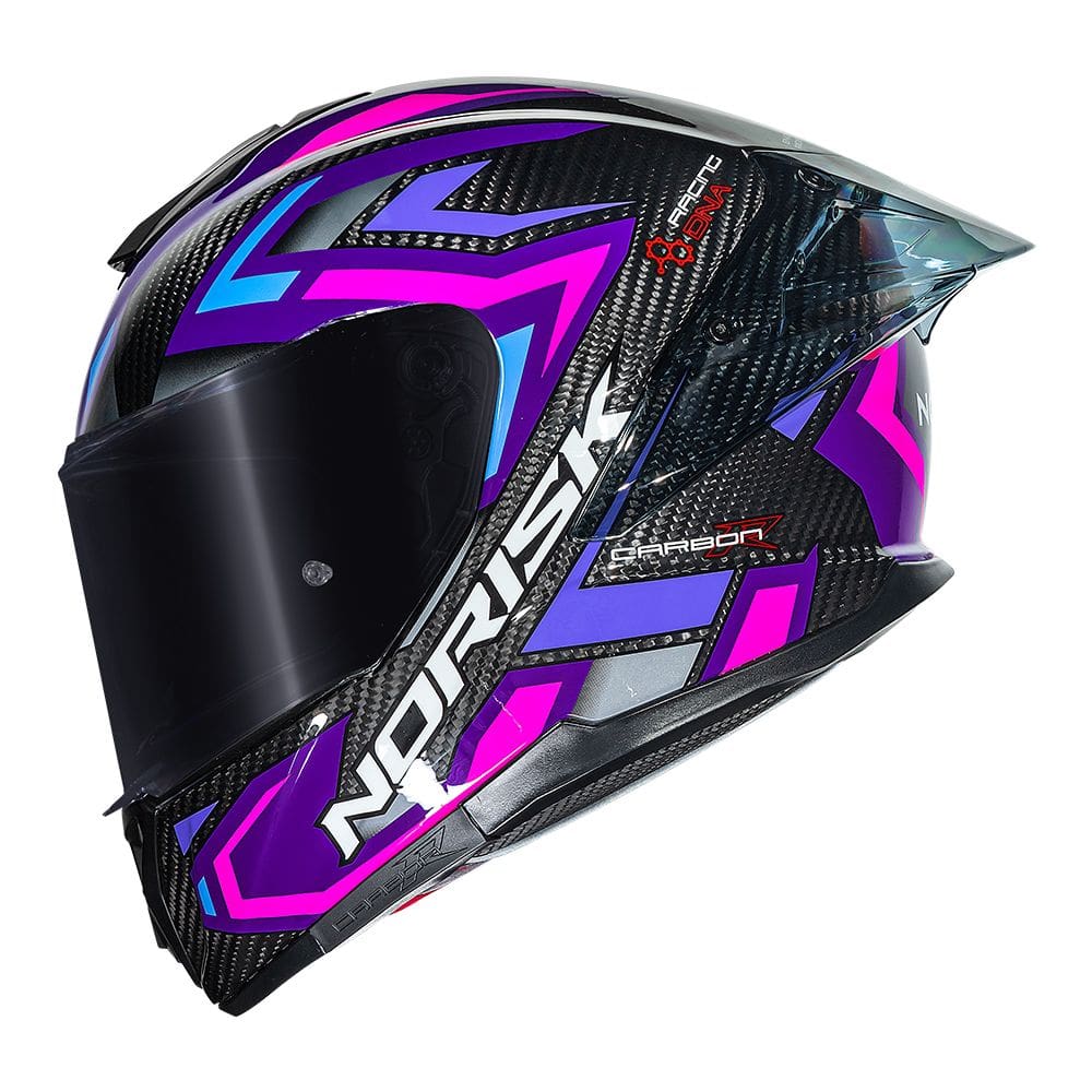 Capacete Norisk Carbon R Spot Roxo e Rosa