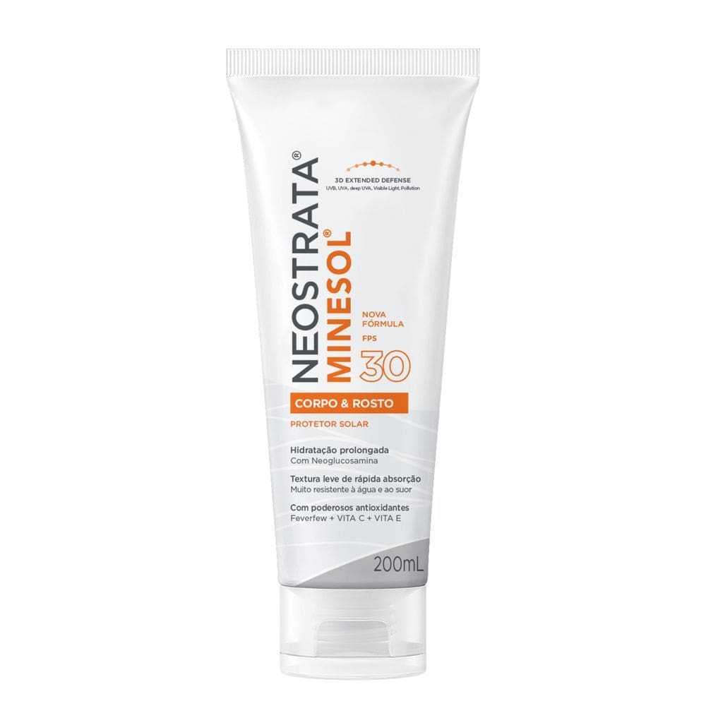 Protetor Solar NeoStrata Minesol Rosto e Corpo FPS 30 Fluido 200ml
