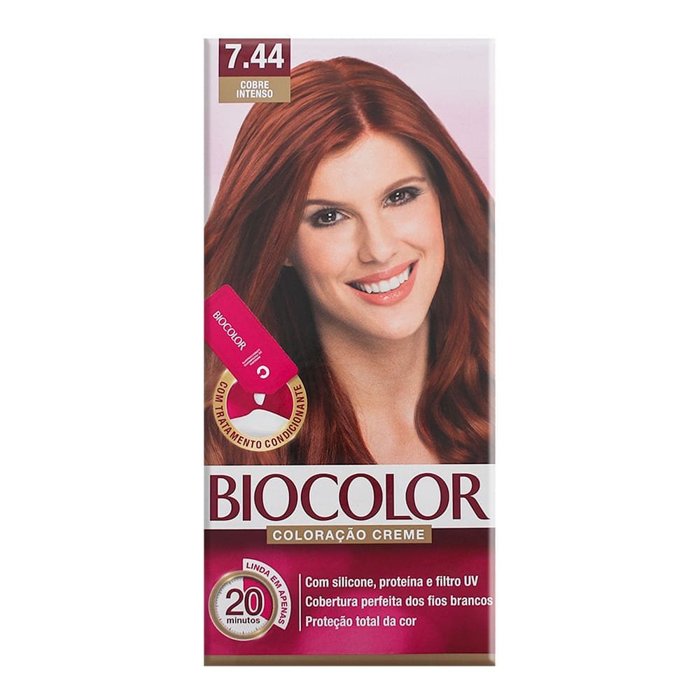 Tintura Creme Biocolor Cobre Intenso 7.44 Mini Kit